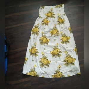 Tahari A-Line‎ Midi Dress in Yellow and Green